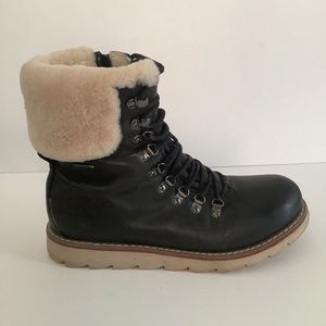 Royal Canadian Black Leather Winter Boots